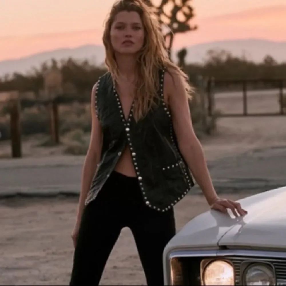 Free People Rock N Roll Leather Vest
